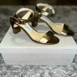 Jimmy Choo City Sandal 65 / Light Gold / Size 37